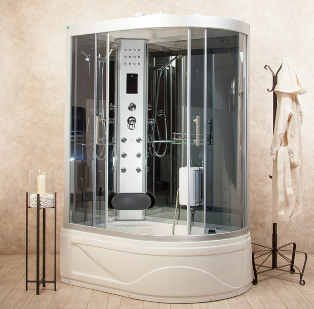Box Doccia Idro con Vasca Florence 130x85 Sinistra Sauna, Bagno Turco