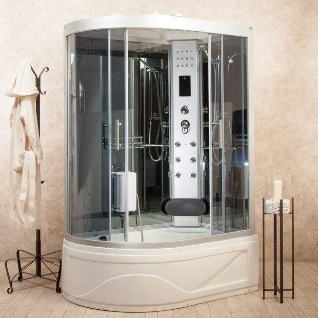Box Doccia Idro con Vasca Florence 130x85 Destra Sauna, Bagno Turco