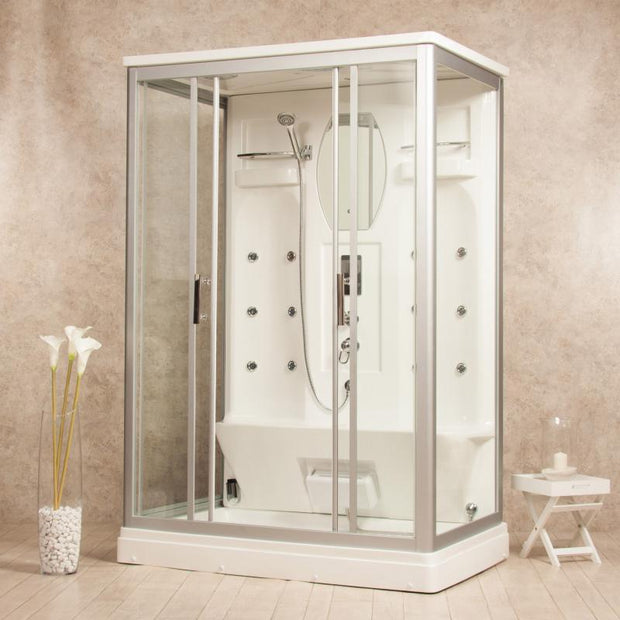 Cabina Doccia Idromassaggio Artic 140x90 cm Spaziosa Multifunzione
