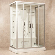 Cabina Doccia Idromassaggio Artic 140x90 cm Spaziosa Multifunzione