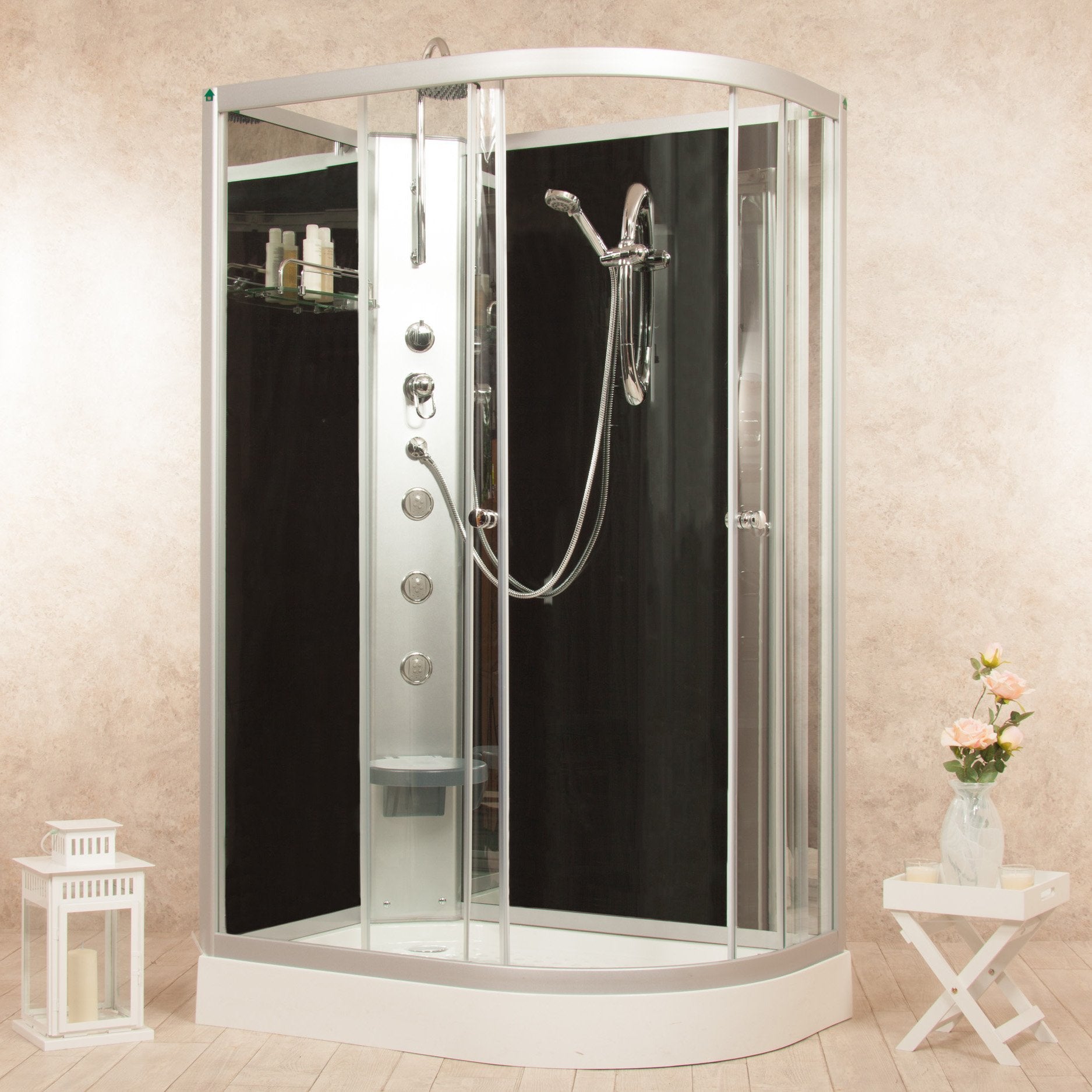 Box Doccia Idromassaggio Atene Panorama 120x80  Sinistra Completo