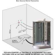 Box Doccia Idromassaggio Atene Panorama 120x80  Sinistra Completo