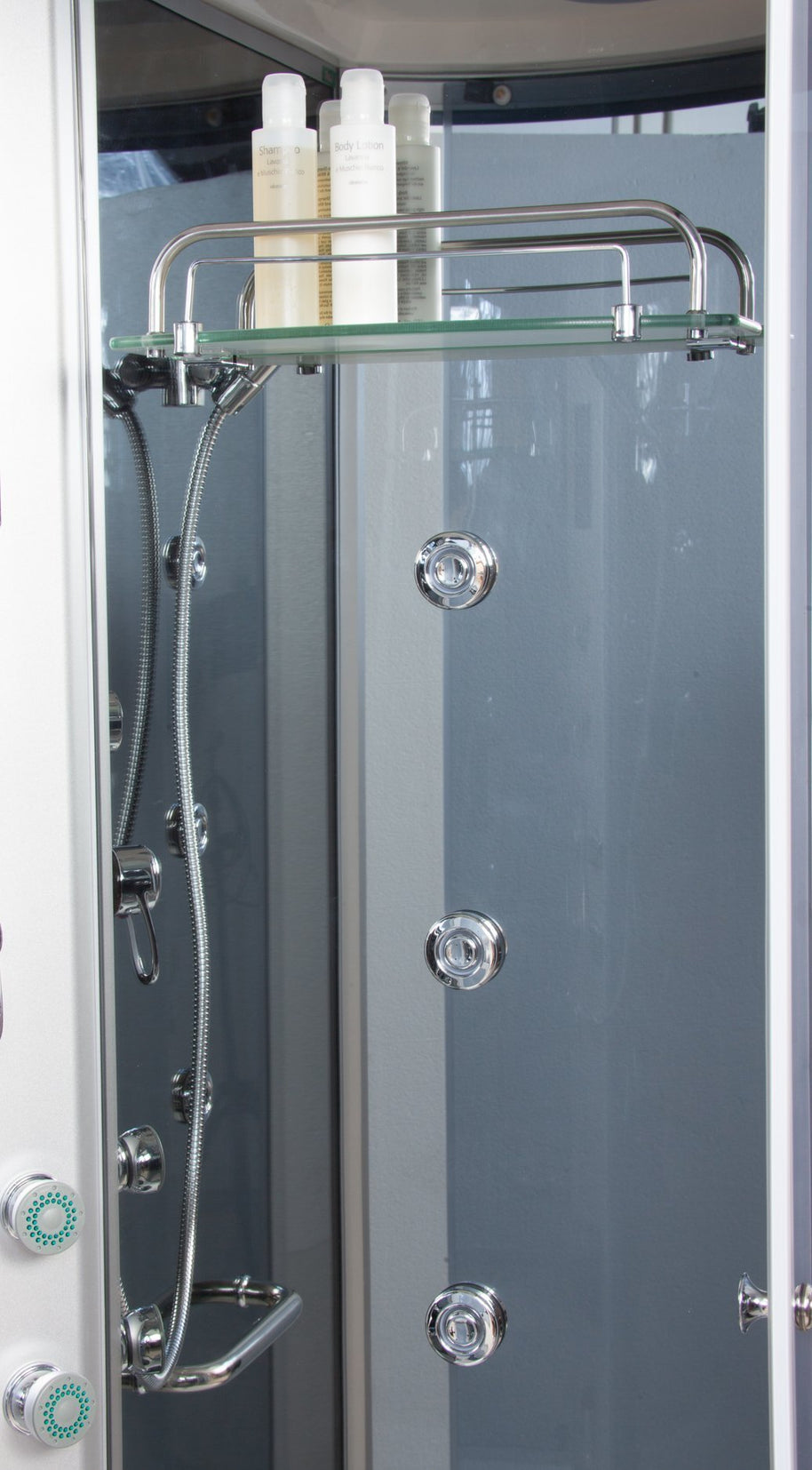 Box Doccia Idromassaggio Atene 120x80 Sinistro Sauna Bagno Turco e Ozono