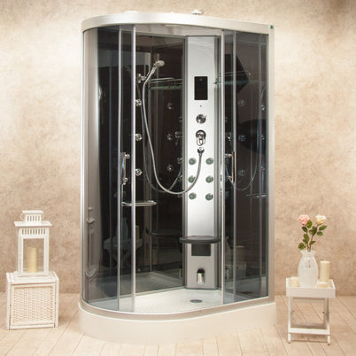 Box Doccia Idromassaggio Atene 120x80 Destra Sauna Bagno Turco e Ozono