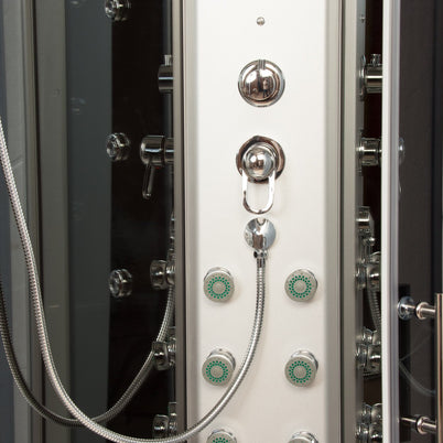 Box Doccia Idromassaggio Atene 120x80 Destra Sauna Bagno Turco e Ozono