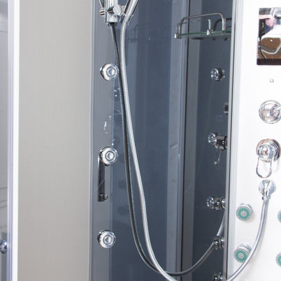 Box Doccia Idromassaggio Atene 120x80 Destra Sauna Bagno Turco e Ozono