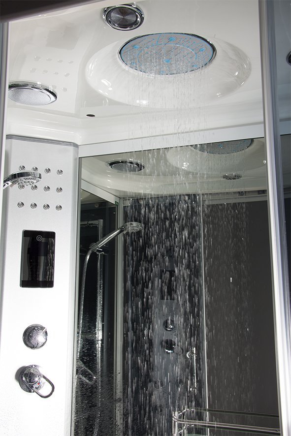Doccia Vasca Idromassaggio PoloSud 100x100 cm, Bagno turco e ozono
