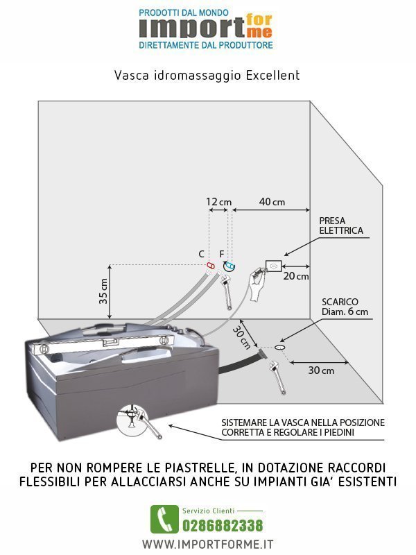 Vasca Idromassaggio Excellent 160x85 di Design