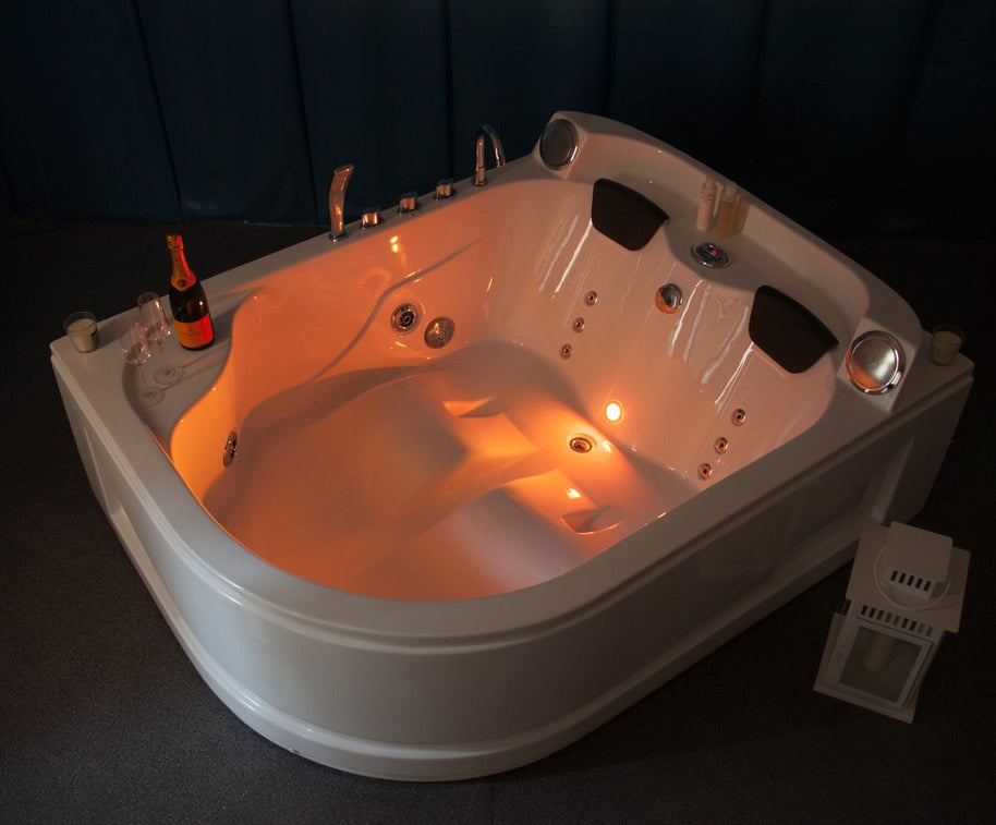 Vasca Idromassaggio Harmony 180x90cm Per 2 Persone - Cromoterapia, Jets E Cascata - Foto 6