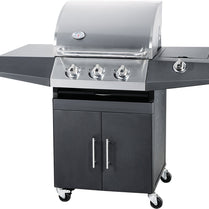 Barbecue a Gas GPL e Metano Black Inox a 3 Fuochi