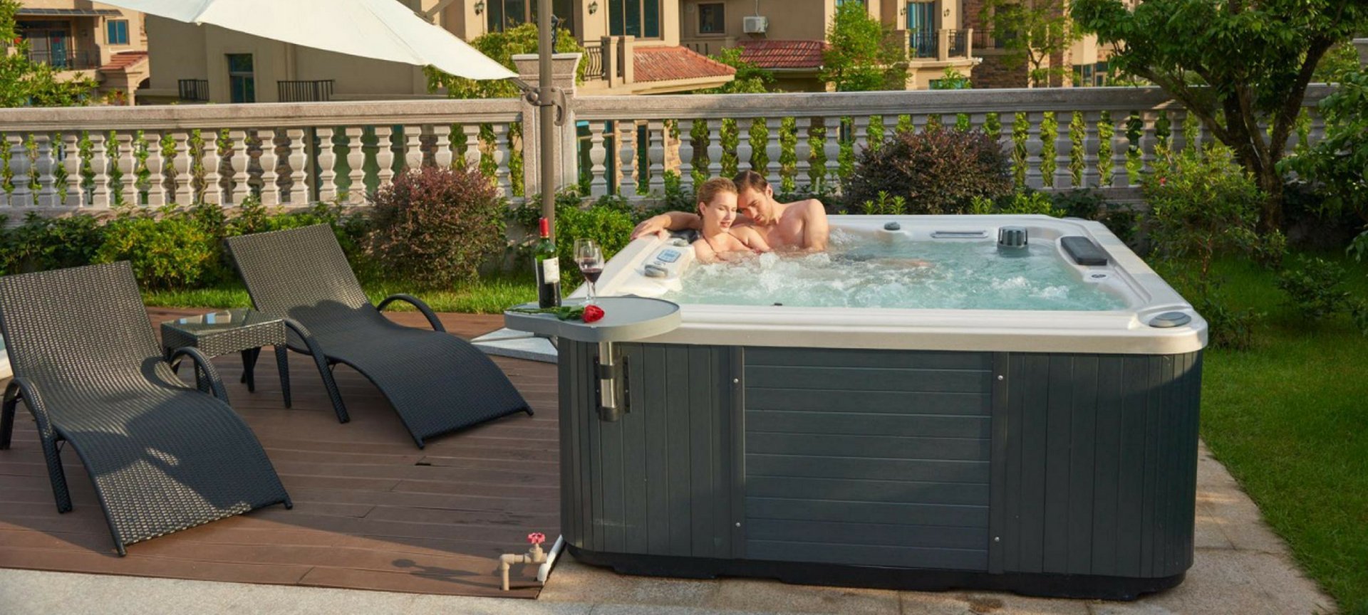 Minipiscina Vasca Idromassaggio SPA Zen da Esterno 220x220 cm