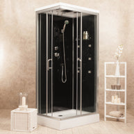Box Doccia Black Air 70x90 Destra Idromassaggio Multifunzione