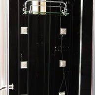 Box Doccia Black Air 70x90 Destra Idromassaggio Multifunzione