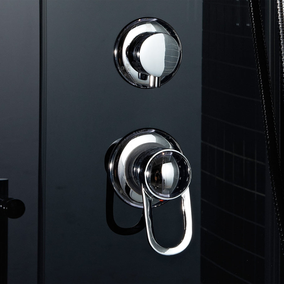 Box Doccia Black Air 70x90 Destra Idromassaggio Multifunzione