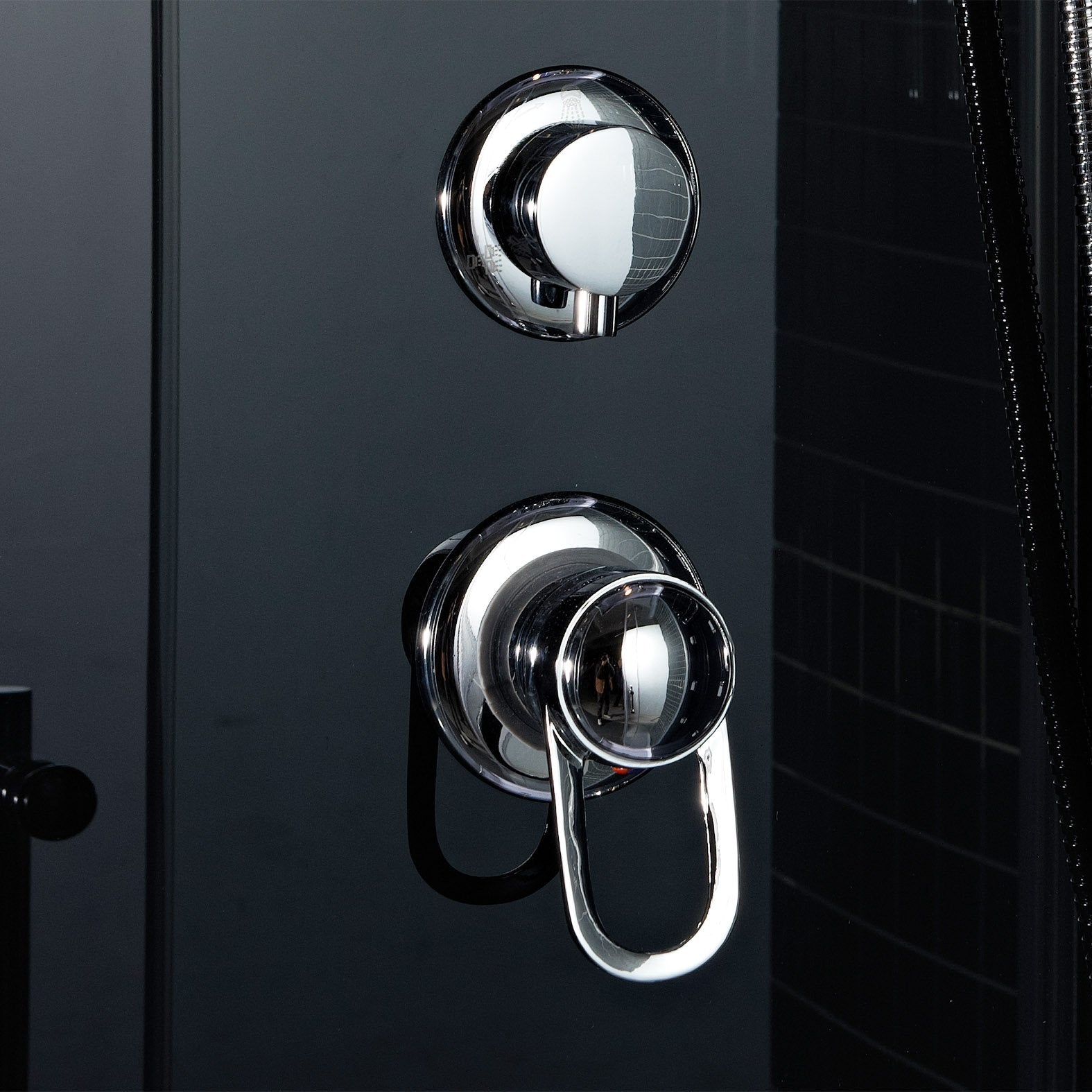 Box Doccia Black Air 70x90 Destra Idromassaggio Multifunzione