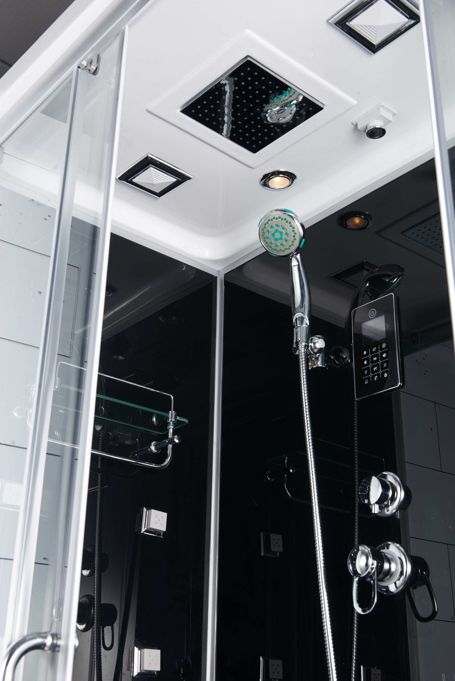 Box Doccia Black Air 70x100 Sinistra Idromassaggio Multifunzione