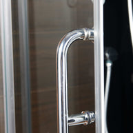 Box Doccia Black Air 70x100 Sinistra Idromassaggio Multifunzione