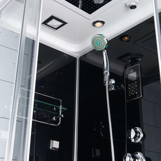 Box Doccia Black Air 70x110 Sinistra Idromassaggio Multifunzione