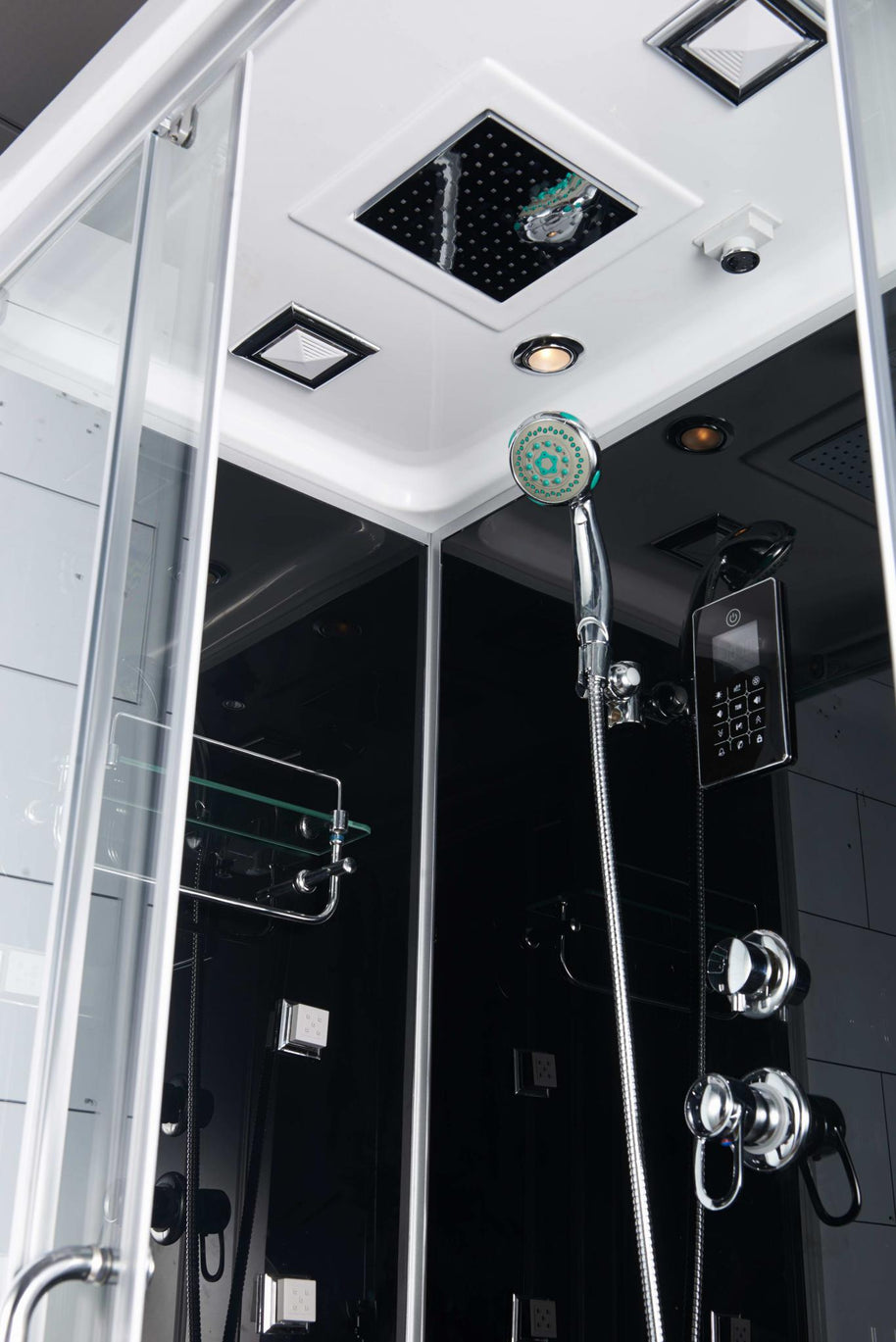 Box Doccia Black Air 70x110 Sinistra Idromassaggio Multifunzione