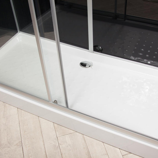 Box Doccia Black Air 70x110 Destra Idromassaggio Multifunzione