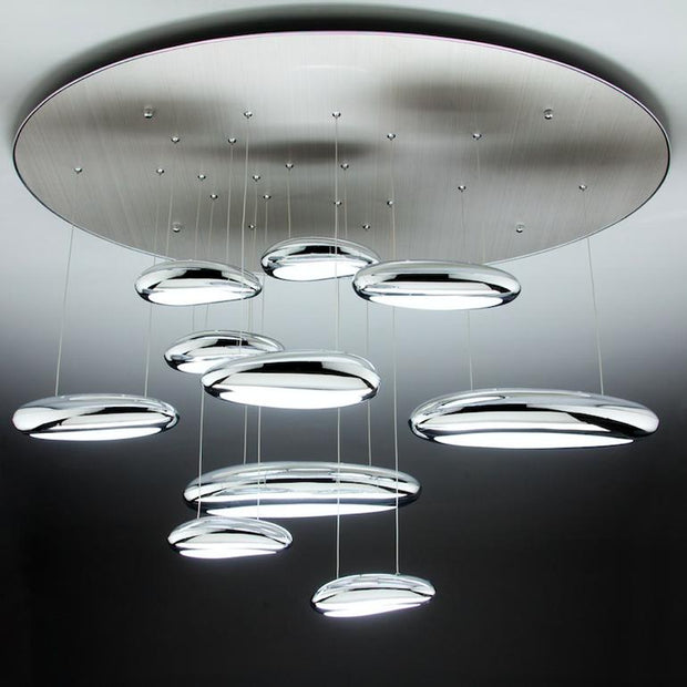 Lampadario a Led Drop Design 10B luce fredda da Soggiorno Moderno
