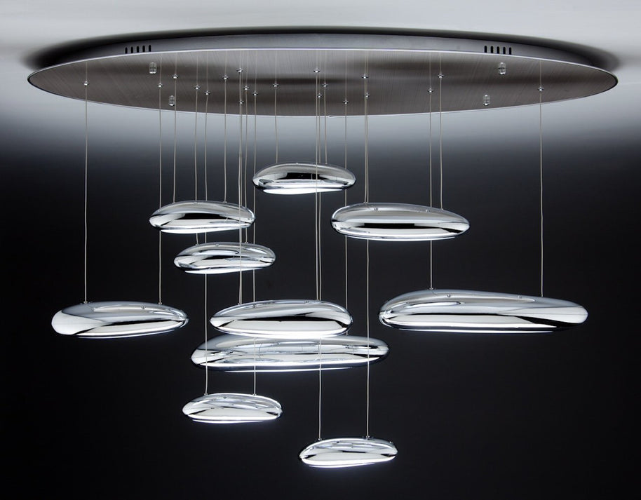 Lampadario a Led Drop Design 10B luce fredda da Soggiorno Moderno