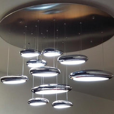 Lampadario a Led Drop Design 10B luce fredda da Soggiorno Moderno