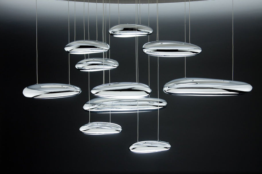 Lampadario a Led Drop Design 10B luce fredda da Soggiorno Moderno