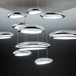 Lampadario a Led Drop Design 10B luce fredda da Soggiorno Moderno