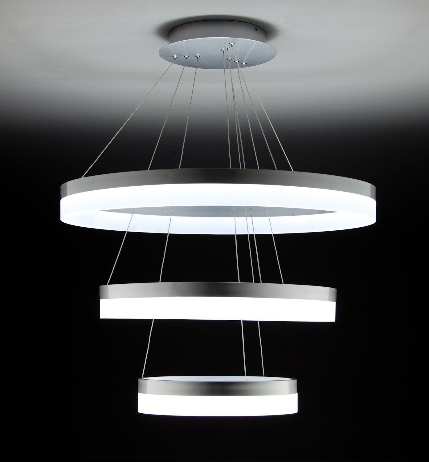 Lampadario a Sospensione Led Circle 3T  Moderno di Design