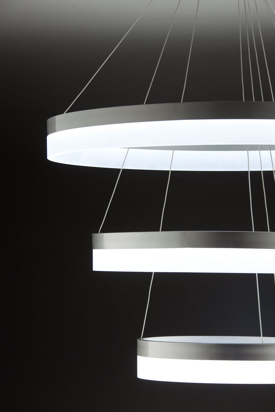 Lampadario a Sospensione Led Circle 3T  Moderno di Design
