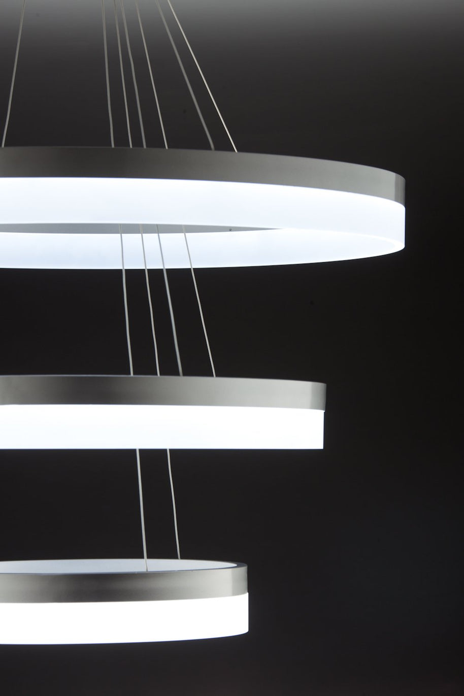 Lampadario a Sospensione Led Circle 3T  Moderno di Design