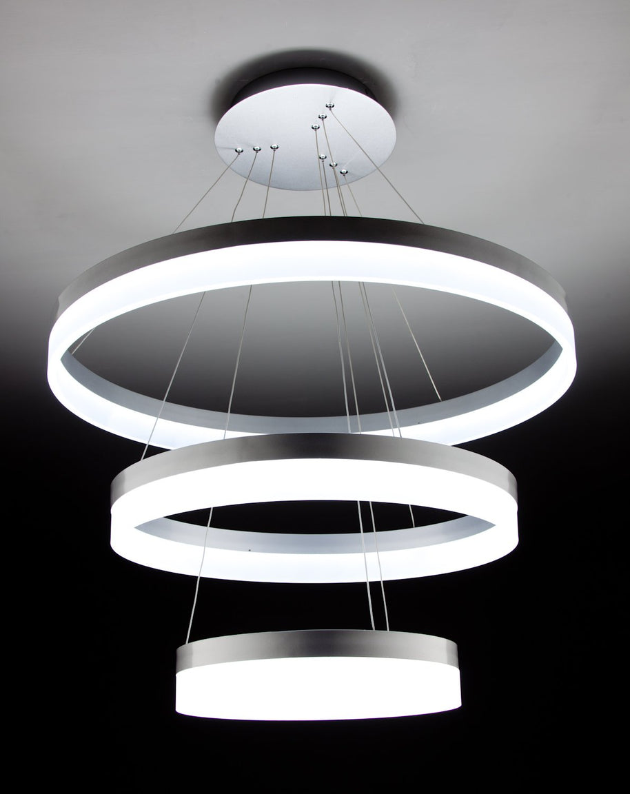 Lampadario a Sospensione Led Circle 3T  Moderno di Design