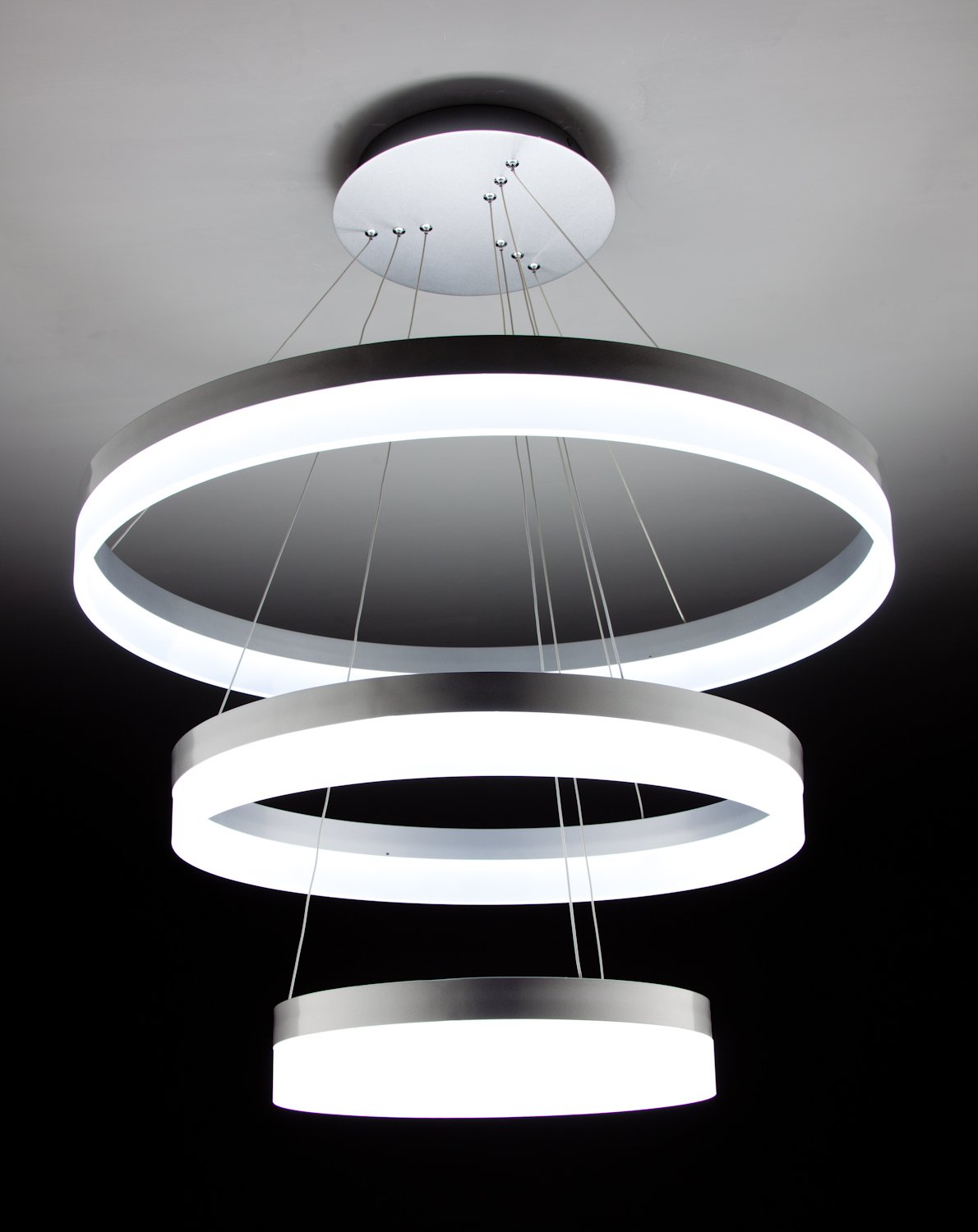 Lampadario a Sospensione Led Circle 3T  Moderno di Design