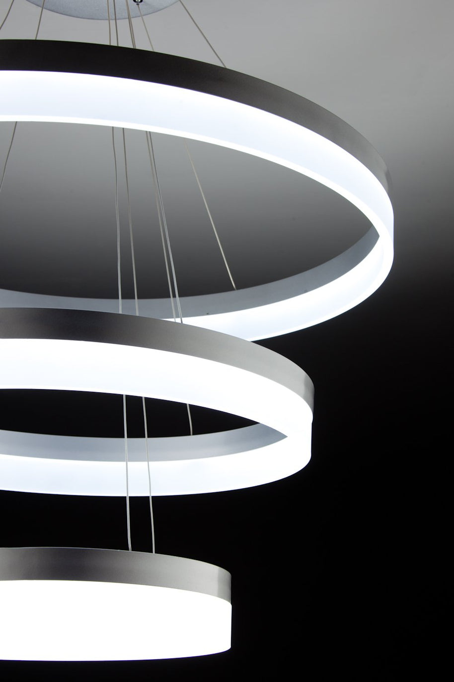 Lampadario a Sospensione Led Circle 3T  Moderno di Design