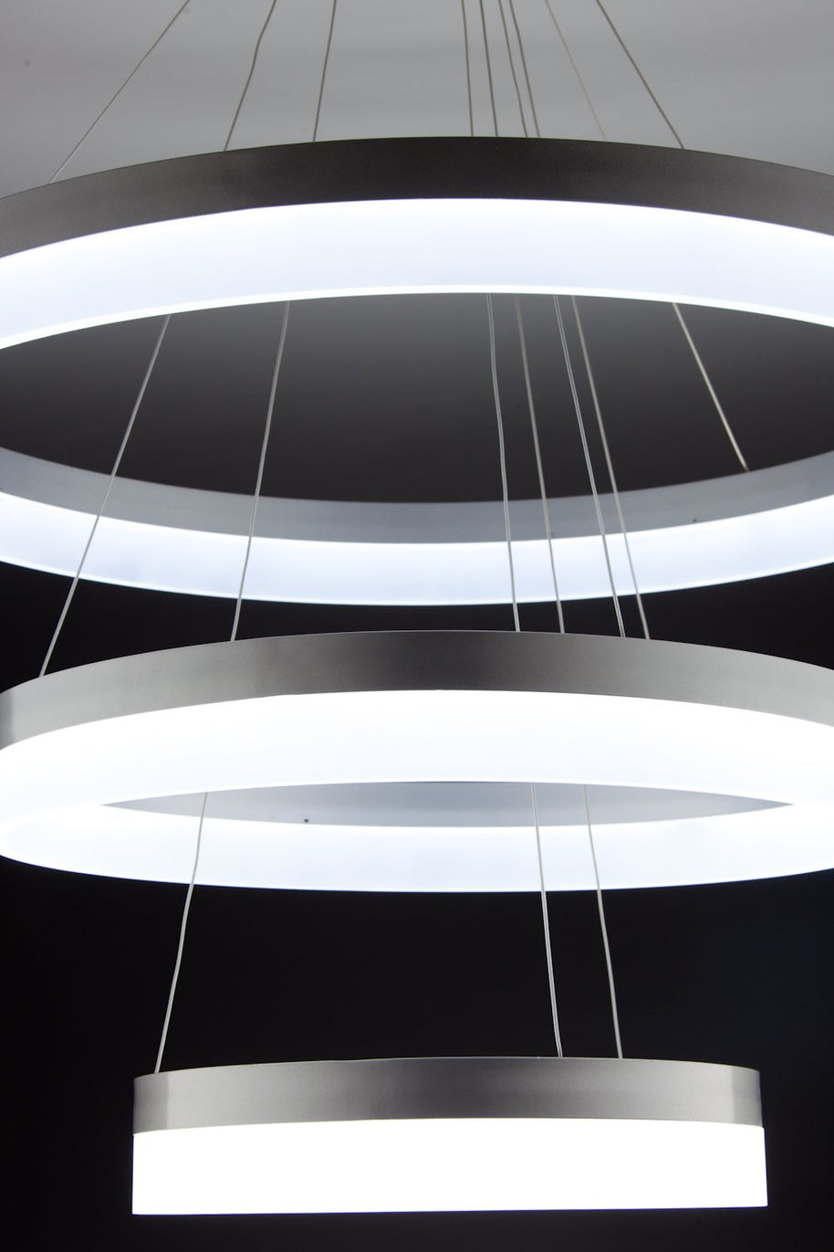 Lampadario a Sospensione Led Circle 3T  Moderno di Design