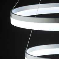 Lampadario a Sospensione Led Circle 2T Luce Fredda di Design Moderno