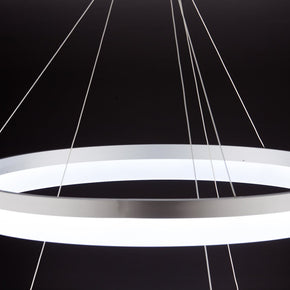 Lampadario a Sospensione Led Circle 2T Luce Fredda di Design Moderno