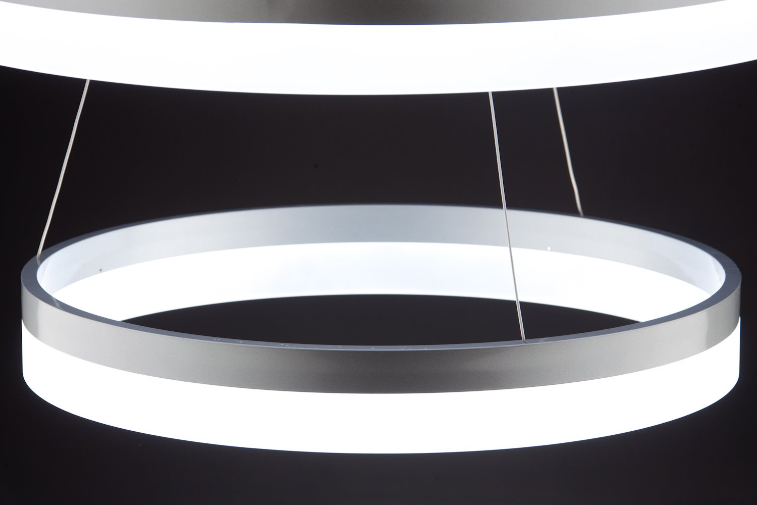Lampadario a Sospensione Led Circle 2T Luce Fredda di Design Moderno