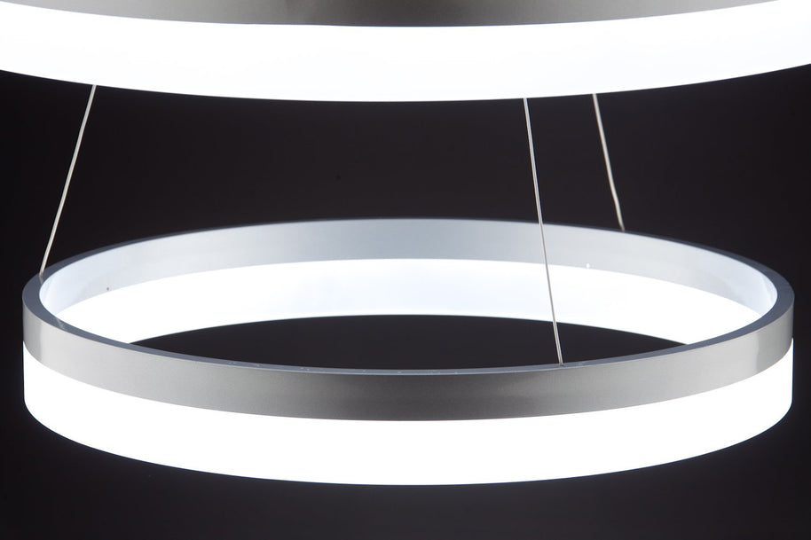 Lampadario a Sospensione Led Circle 2T Luce Fredda di Design Moderno