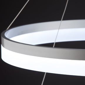 Lampadario a Sospensione Led Circle 2T Luce Fredda di Design Moderno