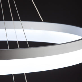 Lampadario a Sospensione Led Circle 2T Luce Fredda di Design Moderno