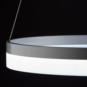 Lampadario a Sospensione Led Circle 2T Luce Fredda di Design Moderno