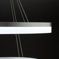 Lampadario a Sospensione Led Circle 2T Luce Fredda di Design Moderno