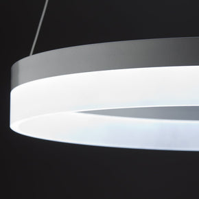 Lampadario a Sospensione Led Circle 2T Luce Fredda di Design Moderno