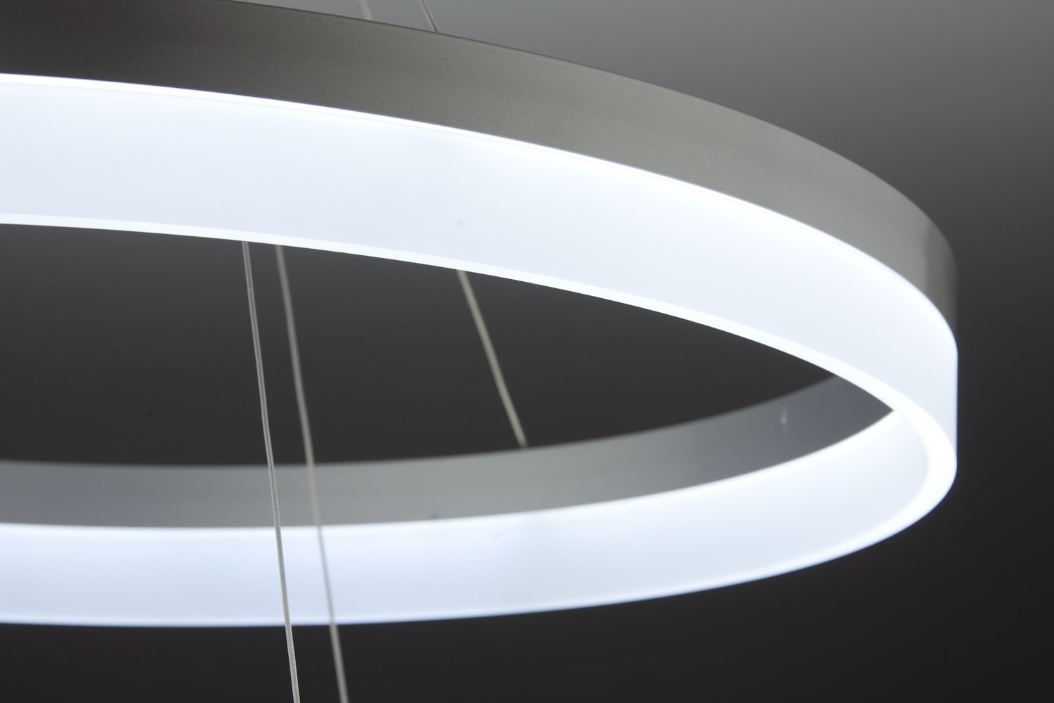 Lampadario a Sospensione Led Circle 2T Luce Fredda di Design Moderno