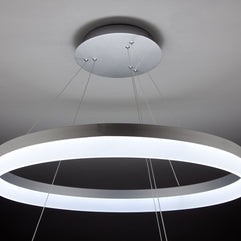 Lampadario a Sospensione Led Circle 2T Luce Fredda di Design Moderno