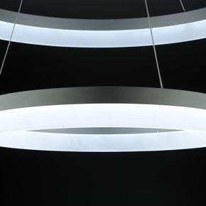 Lampadario a Sospensione Led Circle 2T Luce Fredda di Design Moderno
