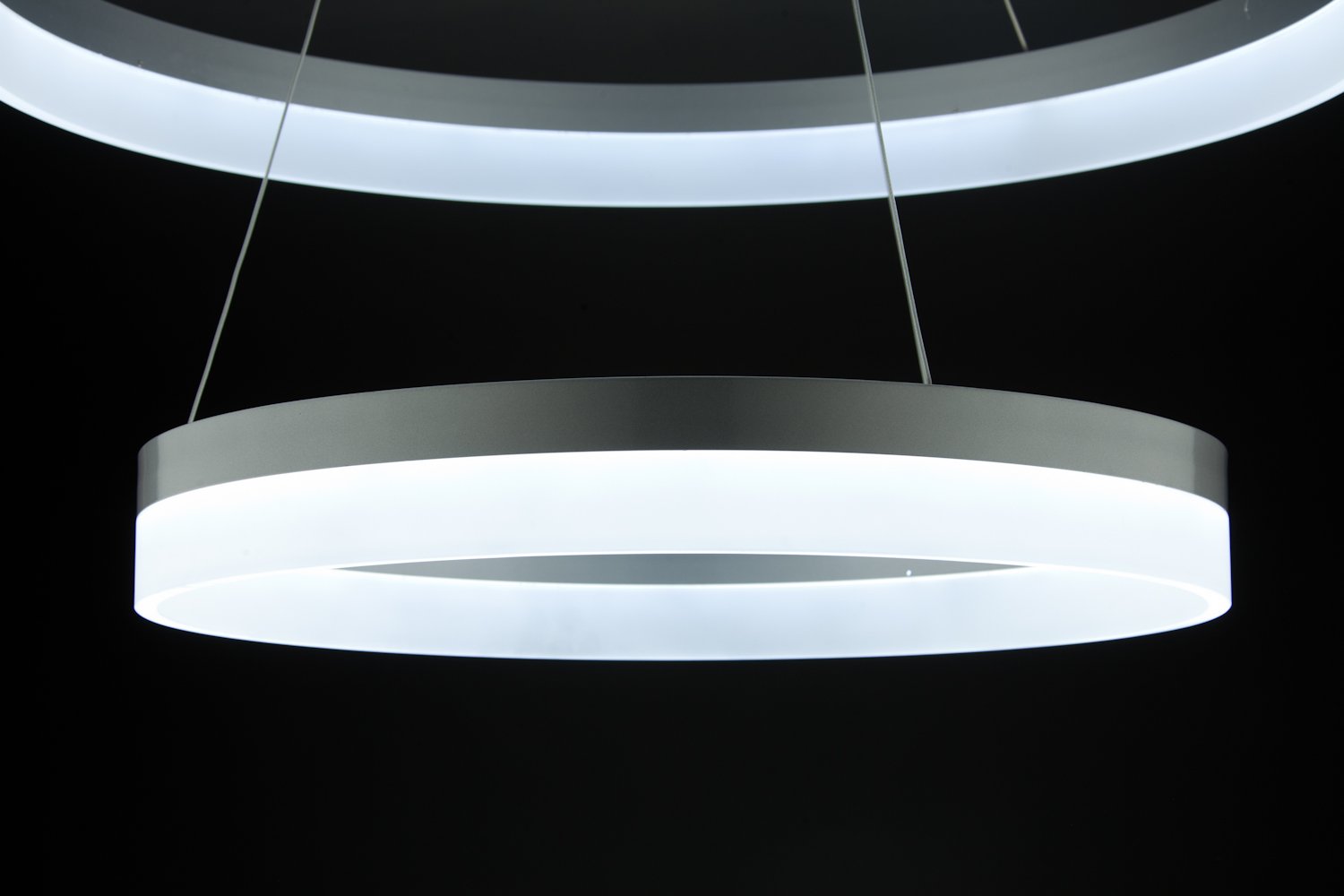 Lampadario a Sospensione Led Circle 2T Luce Fredda di Design Moderno