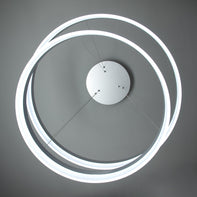 Lampadario a Sospensione Led Circle 2T Luce Fredda di Design Moderno